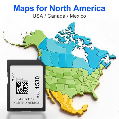 Image of 2026 Navigation SD Card Map Update for Cadillac Escalade, GMC Sierra, Chevrolet Silverado, Buick Enclave - GM SD Navigation Card for USA Canada Mexico Offline GPS Maps, Map Version 8653 1530