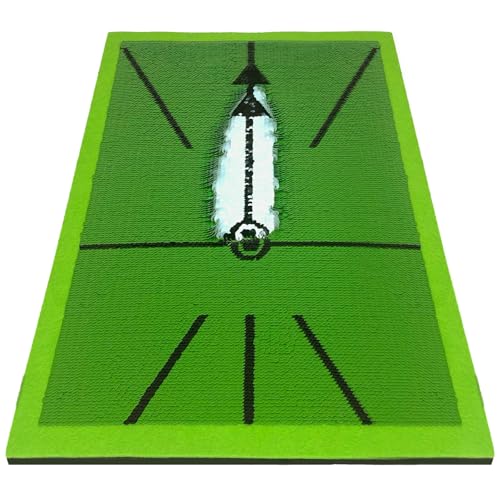 GolfStyle ゴルフマット 張り替え 芝のみ ゴルフ 練習 マット カスタマイズ 持ち運び ゴムマット 素振り 軌道確認 ドライバー アイアン スイング 練習用 34×44cm 単品 (ディボットプロマット)