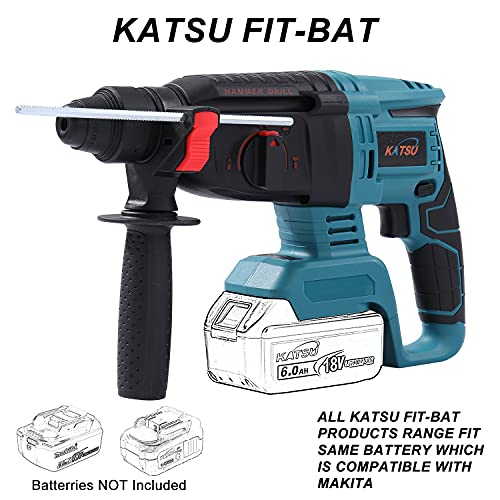 KATSU FIT-BAT 21V Akku-Bohrhammer Brushless SDS Rotationsbohrhammer 26mm,Bürstenlosen Motor, zum Bohren von Beton, Stahl… – Bild 4