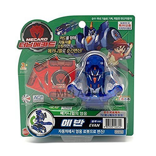 EVAN Blue-Turning Mecard Transforming Robot Car Toy by TURNING MECARD