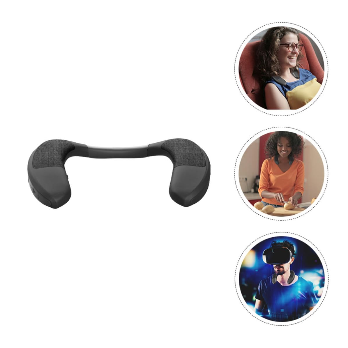 Gadpiparty Altavoz Inalámbrico Portátil de Cuello Colgante 2 Altavoces