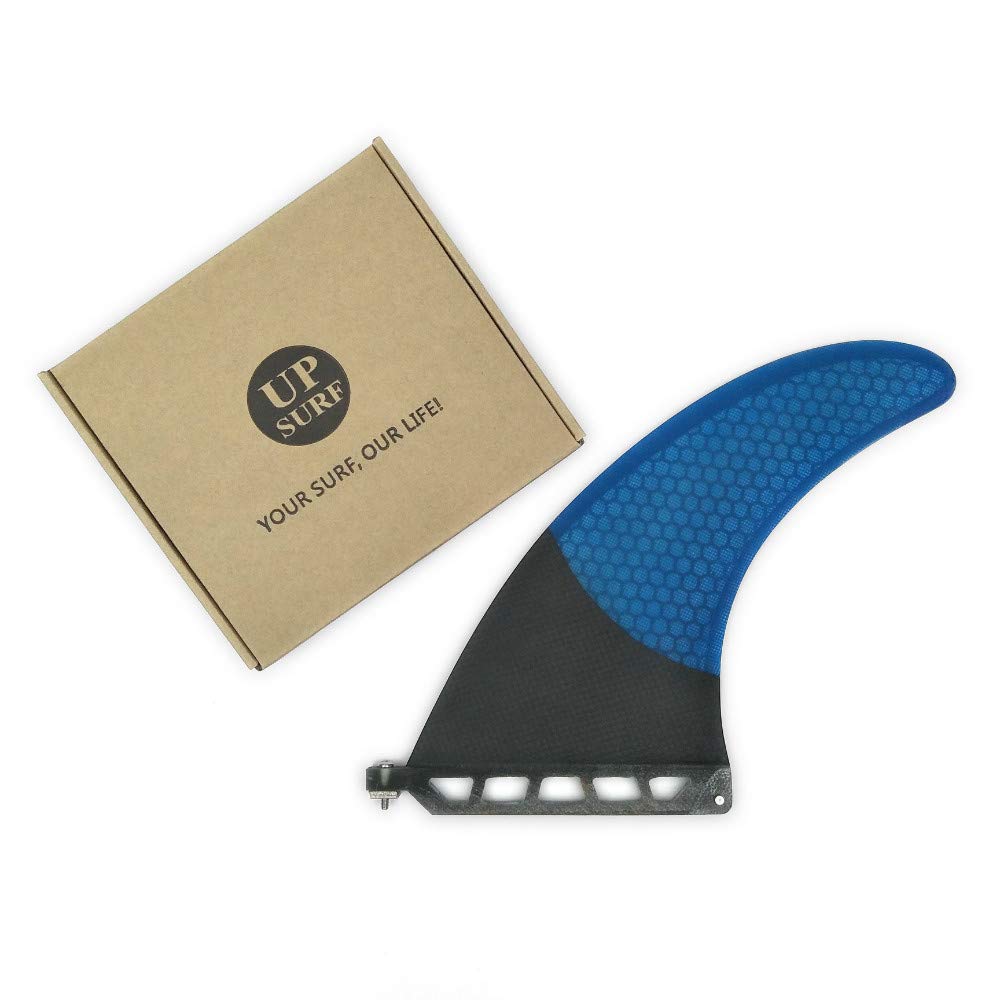 UPSURF Tavola da Surf Longboard Pinne Singolo Lana di Vetro Carbonio+Favo Pinne per Tavola da Surf
