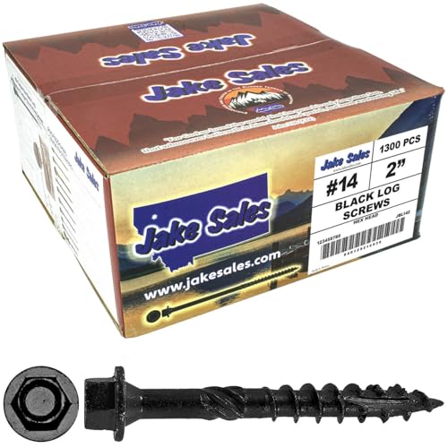 Jake Sales Heavy Duty Black Timber Screws, 2 in, 1,300 pcs