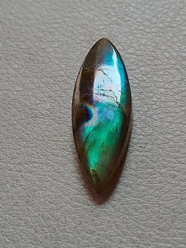 Pierre de labradorite véritable forme marquise pour haute joaillerie DIY - 4