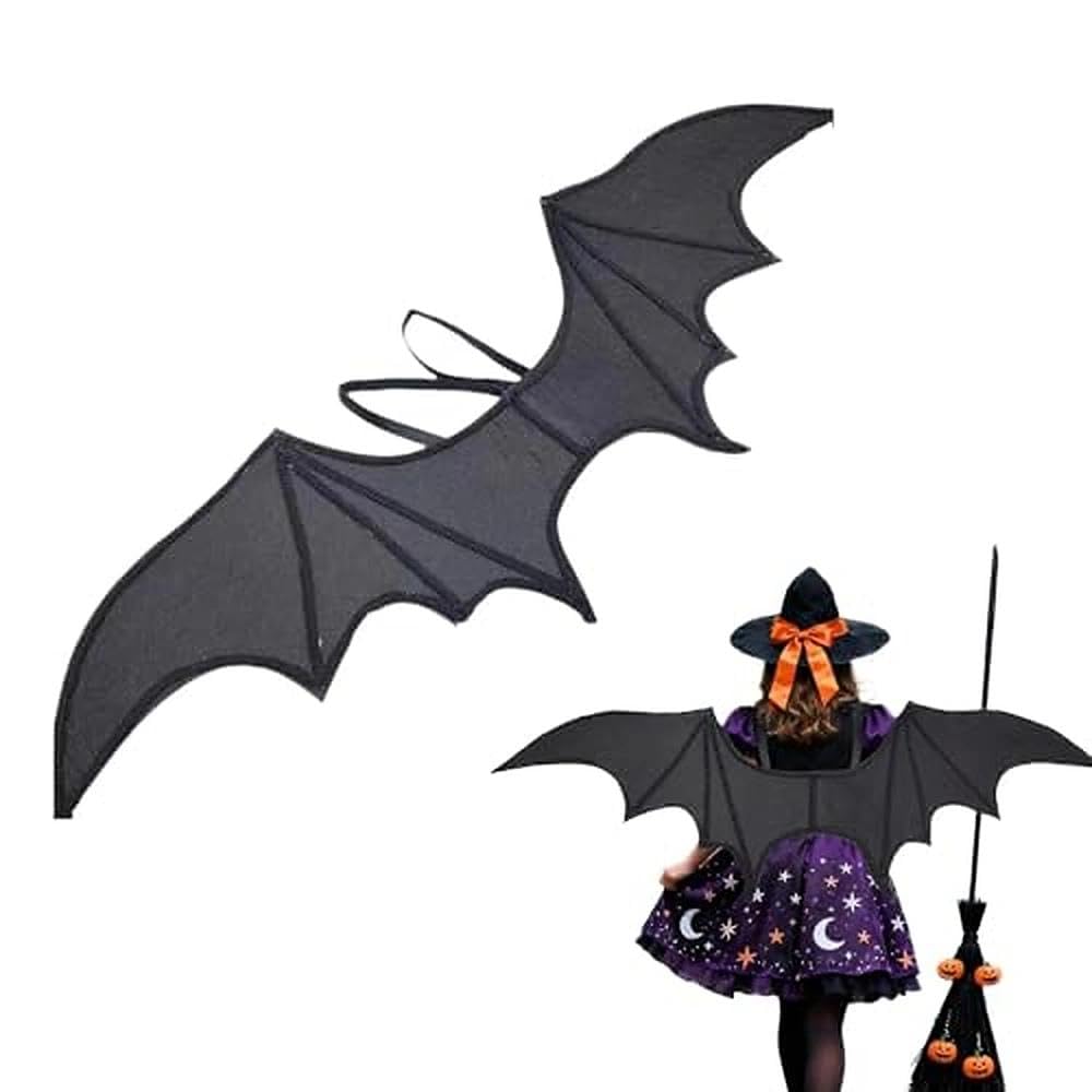 AYZDJ Dramatic Black Bat Wings for Adults,Batwing Costume Accessory for Halloween & Cosplay