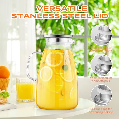 30% Off Aofmee 1 Gallon Glass Pitcher with Lid & Spout