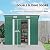 Outsunny 7' x 4' Outdoor Storage Shed, Galvanized Metal Utility Garden Tool House, Lockable Door for Backyard, Bike, Patio, Garage, Lawn, Dark Green