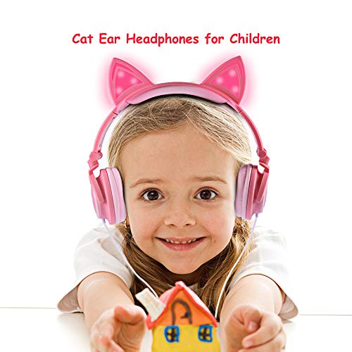 Isightguard Casque filaire pour enfant avec LED pour fille, prise audio 3,5 mm pour téléphone portable, rose - Les Beatles, Paul McCartney, John Lennon, RIngo Starr, George Harrison Isightguard Casque filaire pour enfant avec LED pour fille, prise audio 3,5 mm pour téléphone portable, rose – Image 3