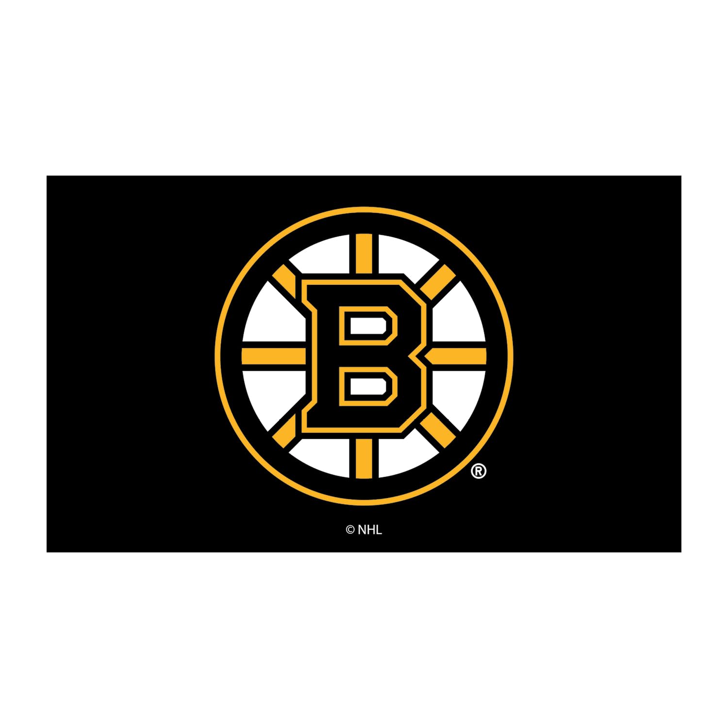 Team Sports America NHL Boston Bruins Sports Doormat | Indoor Outdoor Entrance | 28 x 16 Inches | Non-Slip Front Door Mats | Official Licensed | Sports Fans Entryway Welcome Rug
