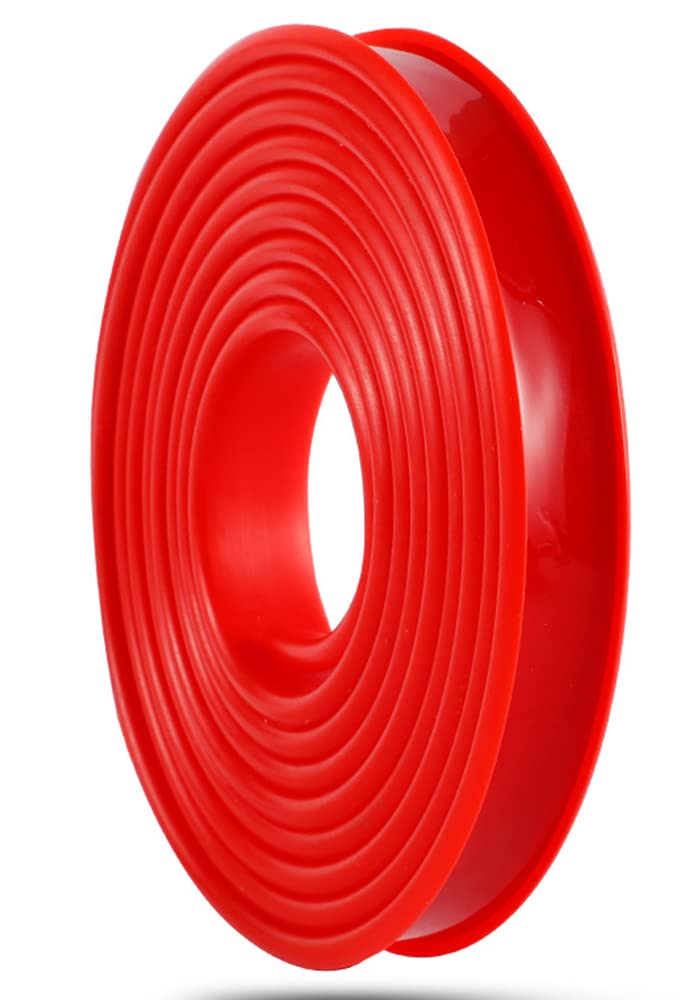 Bande de chant caoutchouc U 9mm rouge pour bordure de carrelage et chant adhésif