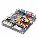 Ukrmon ITX Computer Open Air Case Bracket Acrylic DIY Bare PC Frame for ITX motherbar Support Graphics Card Transparent