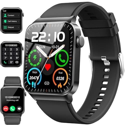 Smart Watch for Men Women Answer/Make Calls, 1.85″ Touch Screen Smart Watches with Step Counter, Heart Rate Sleep Monitor, 110+ Sport Modes, Fitness Tracker, IP68 Waterproof Smartwatch for Android iOS