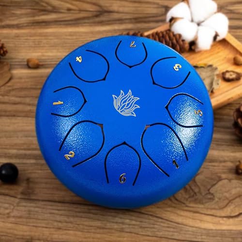 Eavnbaek Rain Chime Drum 8 Note 6 Inch Steel Drum for Outside Garden