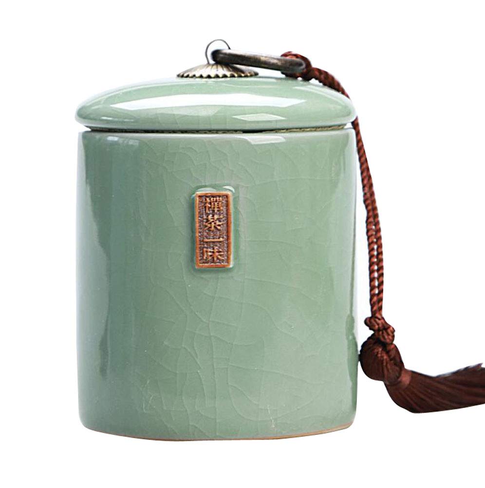 Jingyun Japanese Traditional Tea Caddy Ceramics Tea Canister Tea Jar Home Ornament B02
