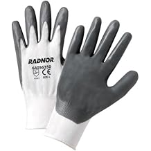 Radnor X-Large White Nitrile Coated Nylon Gloves With 13 Gauge Nylon Knit Liner And Knit Wrists
