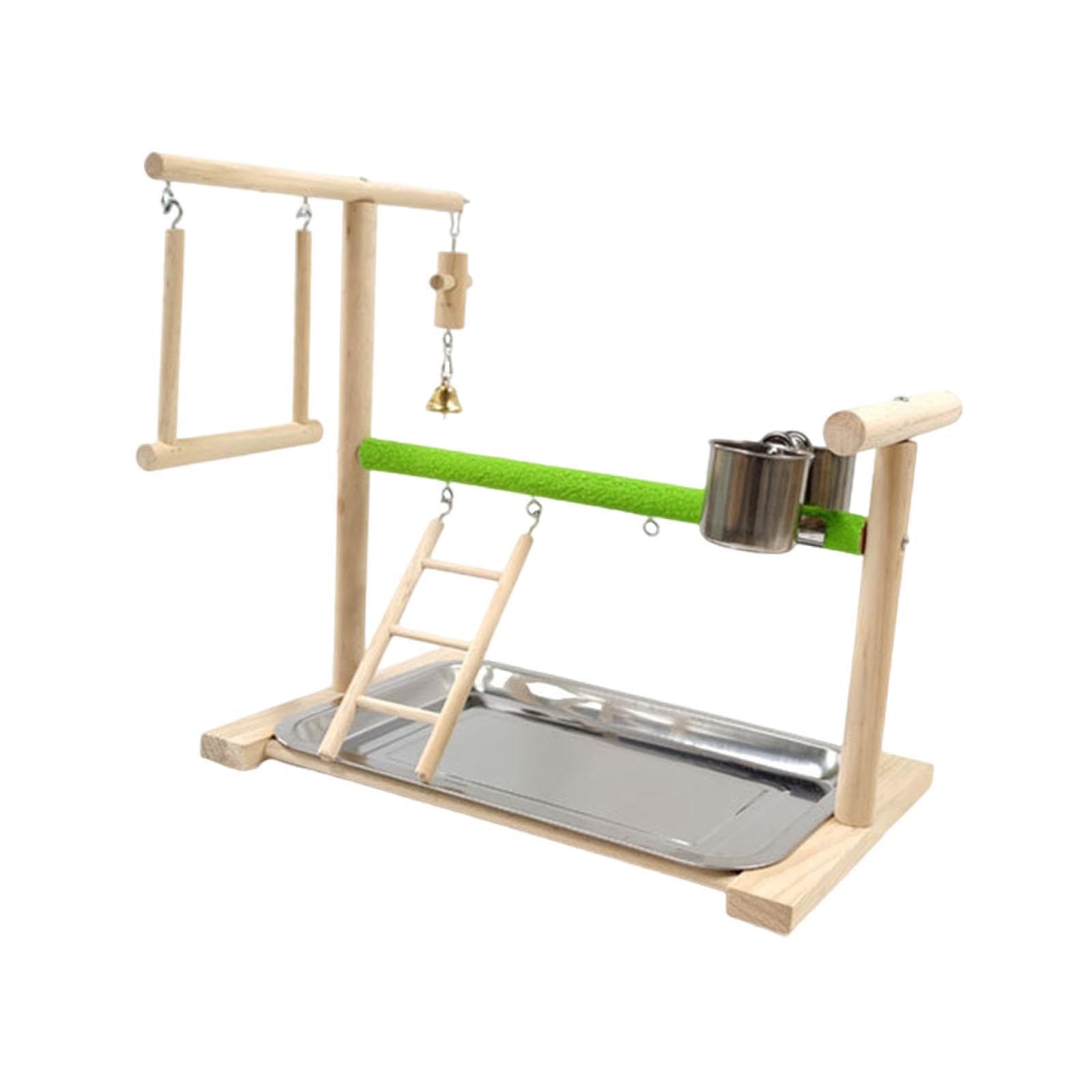 Aire de jeux pour oiseaux de qualité supérieure avec perchoir ergonomique en bois