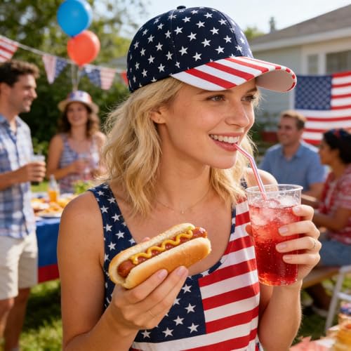 Gorra béisbol bandera americana para hombres y mujeres miniatura 5