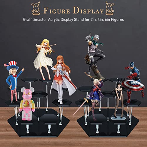Acrylic Display Stand,Display Stand For Funko Pop Figures, 9-Tier Perfume Organizers And Storage Display Stand, Display Risers For Cupcake Dessert, Conutertop Desktop Acrylic Display For Decoration And Organizer(Black) #TOP1