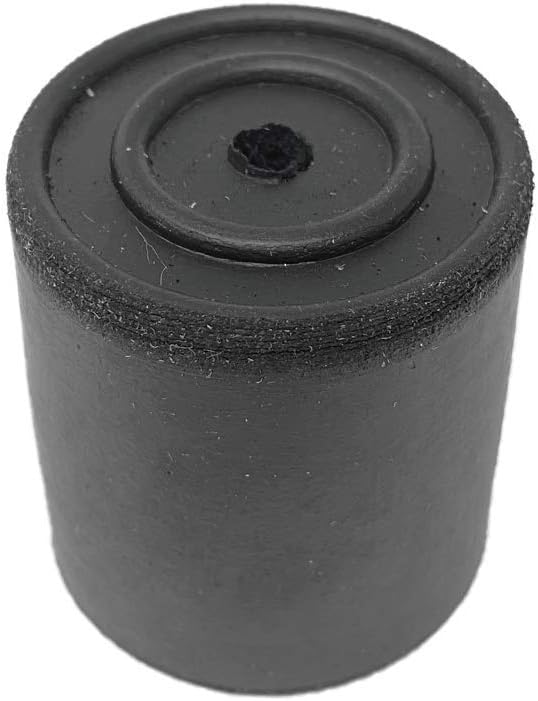 ZEROplus Synthetic Rubber Round Door Buffer with One Fixing Hole, Black