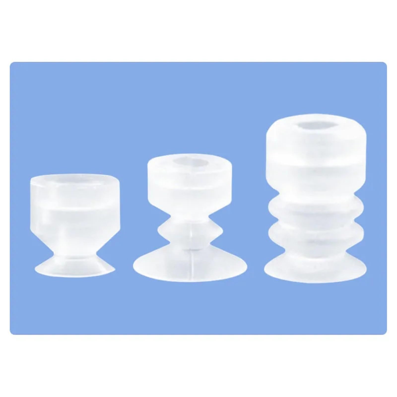 Manipulador ventosa al vacío boquilla de Gel de sílice accesorios neumáticos orificio de montaje de cabeza 8mm 10 Uds(25,DP)
