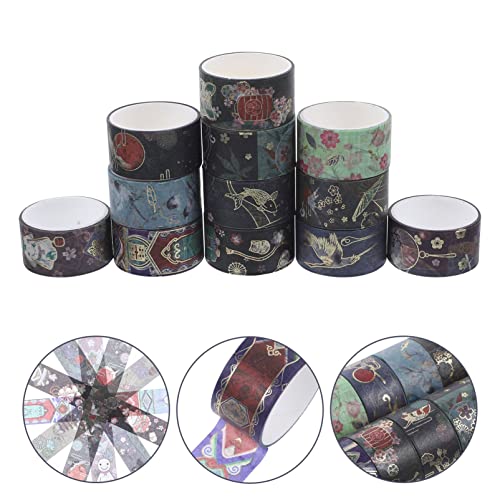 COHEALI 12 rolos de requintado material de fita de estilo japonês DIY DIY Decoração de fita de scrap