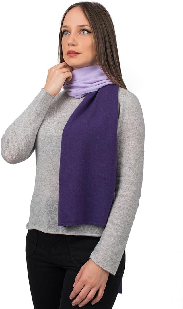 Dalle Piane Cashmere - Bicolor Scarf 100% cashmere - Made in Italy - Woman/Man