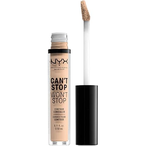 NYX PROFESSIONAL MAKEUP Can't Stop Won't Stop Contour Concealer, 24h Full Coverage Matte Finish - Vanilla