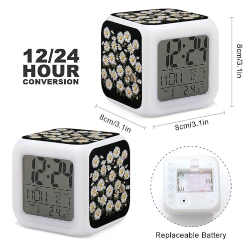 Relojes pequeños con luz nocturna antirreflejos para evitar la oscuridad en el cuarto de niños 3