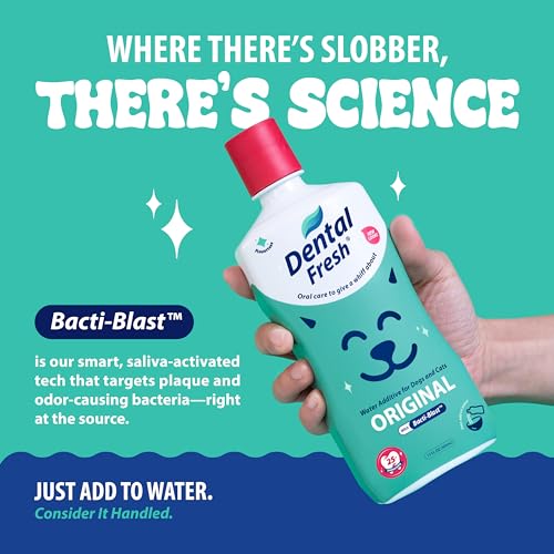 Image of Dental Fresh Water Additive for Dogs and Cats, Clean Teeth and Fresh Breath, Daily Pet Oral Care Just Add to Water, Flavorless, 8 fl oz