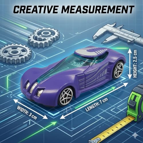 Image of GENIE'S TOY BUS Color Changing Die-Cast Racing Car I 1:64 Scale Temperature Sensitive Paint Sports Car I Change Color with Water I Kids Collectible Toy for Ages 3+ I Best Birthday Gift for Kids