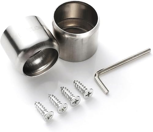 Miniatura 4 de Barra de armario ajustable resistente Autuwintor Extensor de barra de armario colgante con soportes 16-26 pulgadas, acero inoxidable, plata,