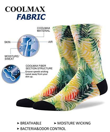 MEIKAN Men's Novelty Socks, Digital Printing Funky Patterned Crew Socks 3, 4, 5, 6 Pairs3