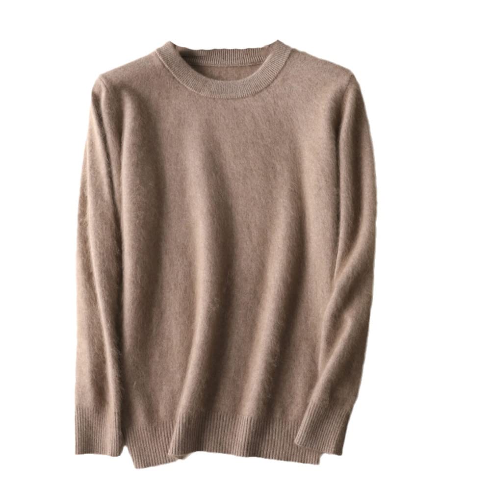 Men's100% Pure Mink Cashmere Sweaters Soft Warm Crewneck Pullovers Winter Warm Knitted Jumpers Tops