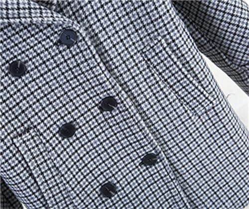 Cromoncent Boys' Winter Wool Blend Coat Kids Warm Thicken Overcoats, 3-14 Years4