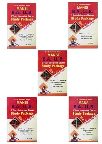 Mansi’s (Semester – IX )C.C.S. University Meerut B.A. LL.B (Drafting &amp; Pleading evidence, CPC, Limitation, Consumer, competition , CrPC) English