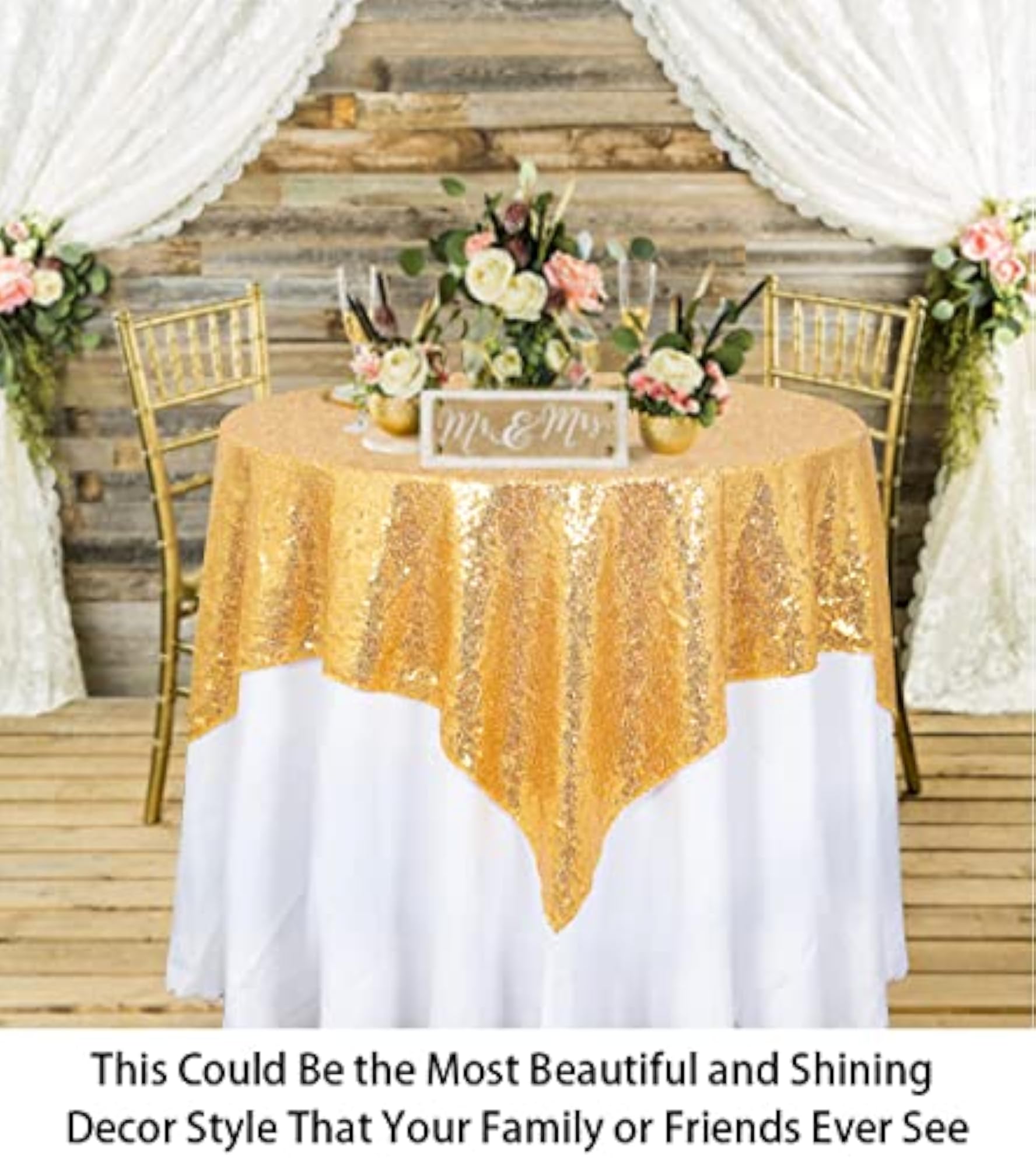 Sequin Tablecloth Table Linen for Wedding Party Decor