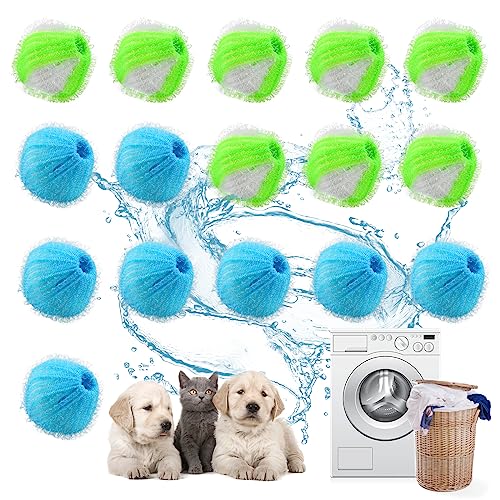 10x Waschmaschine Fusselbälle – Tierhaarentferner Für Hunde- & Katzenhaar, Wiederverwendbar, Anti-Fussel – Aus Nylon, Ozeanblau
