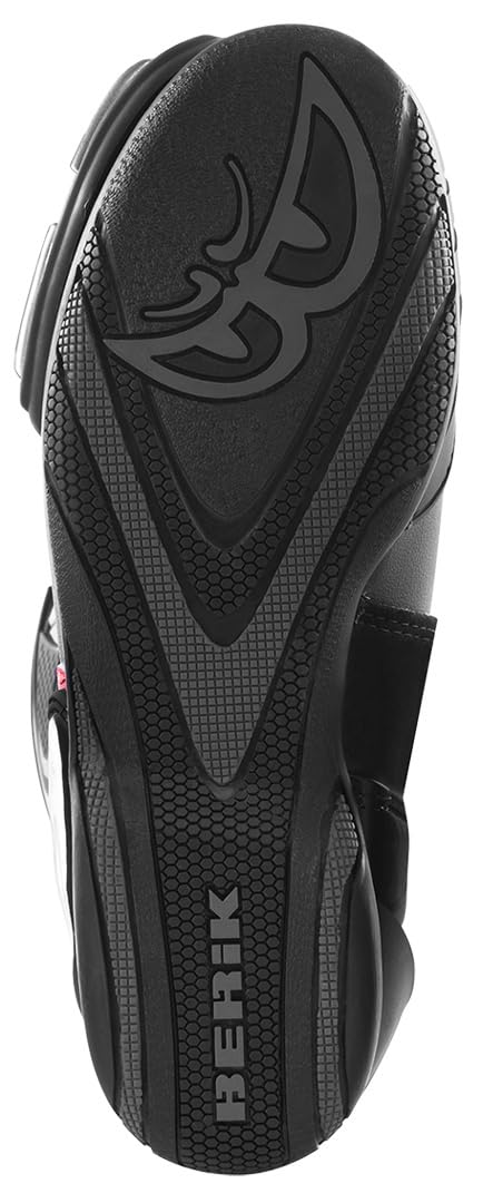 Berik Shaft 2.0 Motorradstiefel, schwarz/rot, 44 | Leder