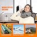 Travel Neck Pillows for Airplanes Or Trains, 360° Head Support Sleep for Long Flight, Skin-Friendly and Breathable, Kit with 3D Contoured Eye Mask, Earplugs and Storage Bag Gifts for Family