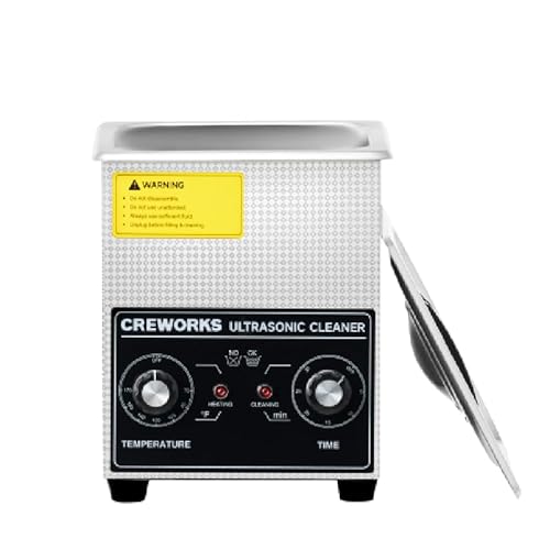 CREWORKS Máquina de limpeza ultrassônica digital 2L com aquecedor e temporizador, máquina de limpeza