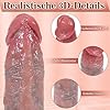 Dildo Sex Spielzeug für die Frauen Männer Paare - Anal Dildos Penis Nachbildung Plug, Realistischer Silikon Doppeldildo mit 3D Hoden Echten Venen Starkem Saugnapf, Analdildo Gay Sexspielzeug 22*4.5cm #1