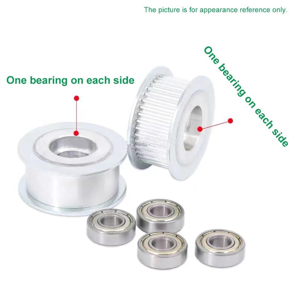 1 sztuka HTD 3M rolka kierunkowa 18T otwór 3-9 mm z łożyskiem do pasków 6 mm (5 mm gładka 16 mm OD, 10 szt.)