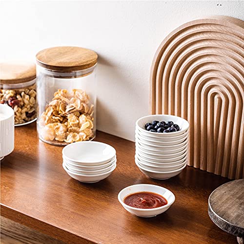UIBFCWN 20 Pack Ceramic Dipping Bowls, 3 Inch Dipping Sauce Bowls/Dishes, 1.2 oz Soy Sauce Dish, Asian Dipping Dishes for Ketchup, BBQ, Side Dish, Sushi, Condiments, Appetizer - Image 5