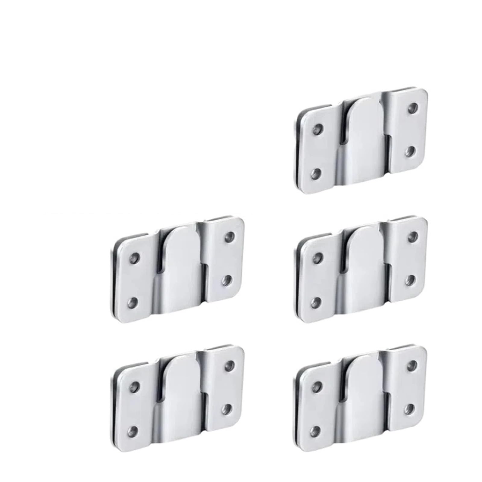 Kxaoxgrc S Tainles Interlocking Flush Mount Bracket, Flush Mount Bracket 60Pc Picture Hanger Furniture Connector(S)