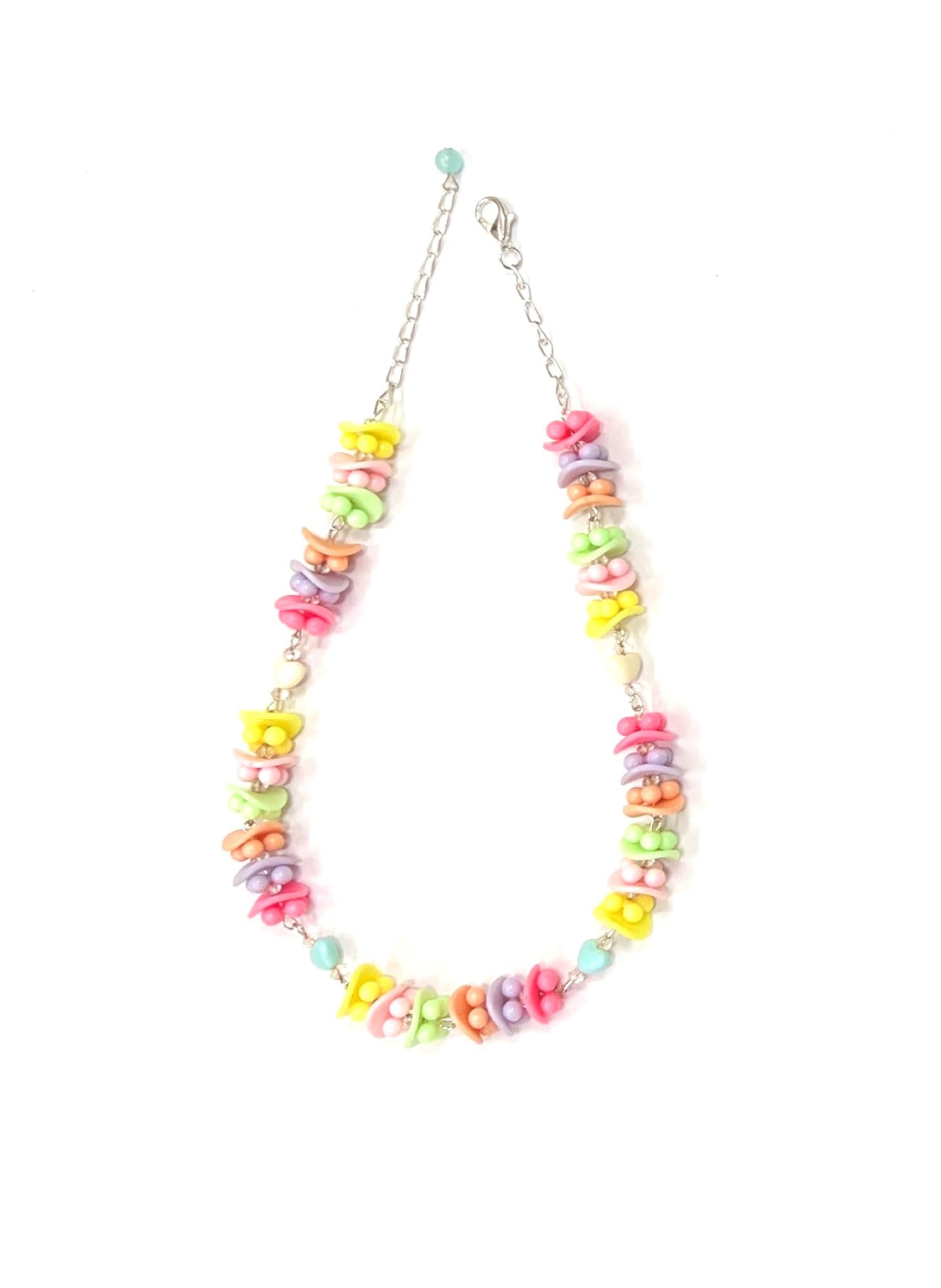 HeddzMulticolor Acrylic Chain Link Chunky Chain Choker Flat Chain Cuban Link Chain Choker Necklace Statement Boho Choker Gift for Women Girls with Adjustable Chain 45 cm, Acrylic, No Gemstone