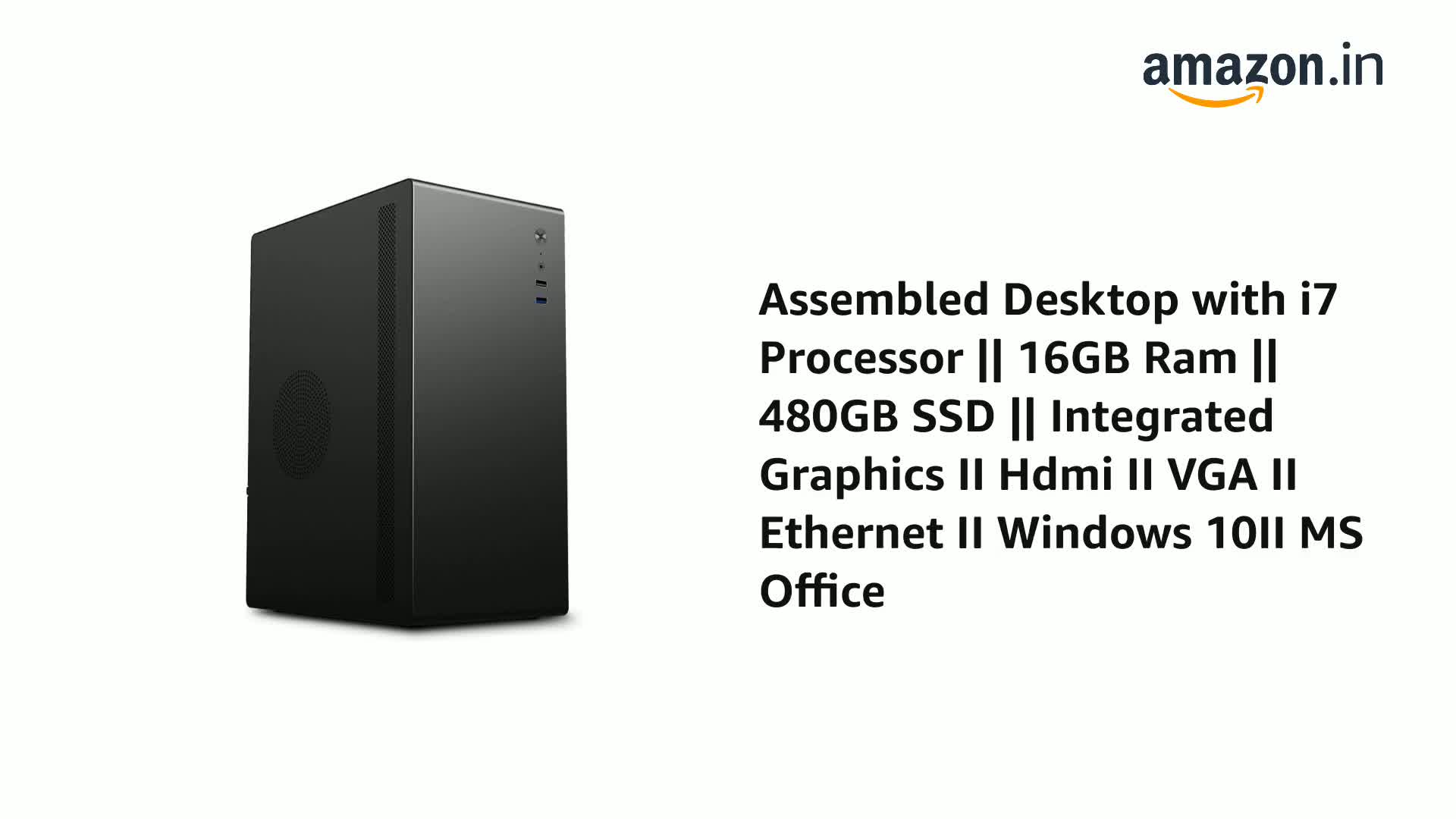 Assembled Desktop with Core i7-3770 Quad Core 3.40Ghz Processor