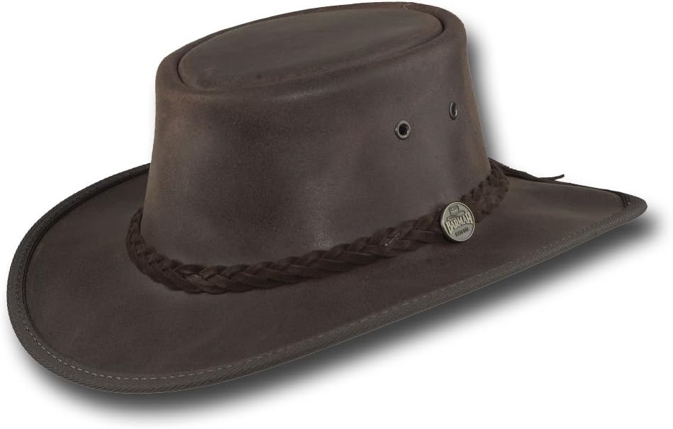Barmah Hats Squashy Oiled Leather Hat - Item 1024