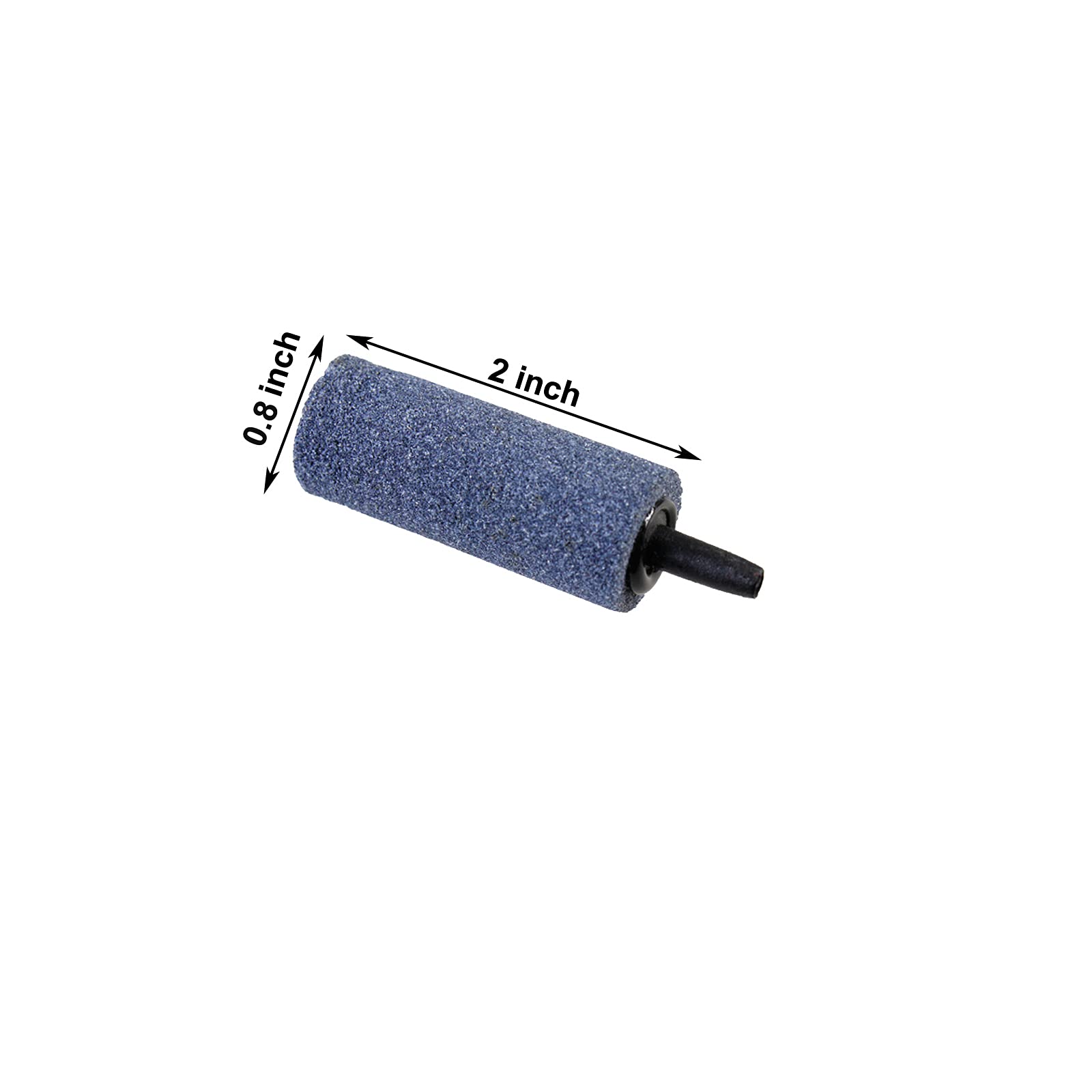 AQUANEAT 12 piedras de aire, cilindro de piedra de aire pequeño, difusor de burbujas aireador, accesorios de bomba de aire para acuario, nano pecera, hidroponía (2 pulgadas, gris)