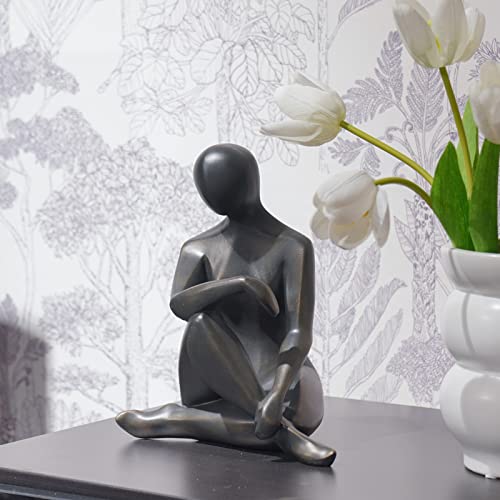 Guichifun Thinker Statue Modern Abstract Sculpture - Resin Collectible Figurines Home Decor For Bookshelf Office Livingroom Table Desktop Housewarming Gifts 8.5 X 5.5 X 9.75 Inch #TOP6