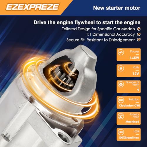 Image of Ezexpreze 2006-2012 Honda Accord 2.4 Starter, 2006-2011 Civic 2.0L, 2007-2011 CR-V Element, 2006-2014 Acura, 17960N 31200R40A01 31200R41L01 336-2059 SMU0428 SMU0498 410-54107 17960